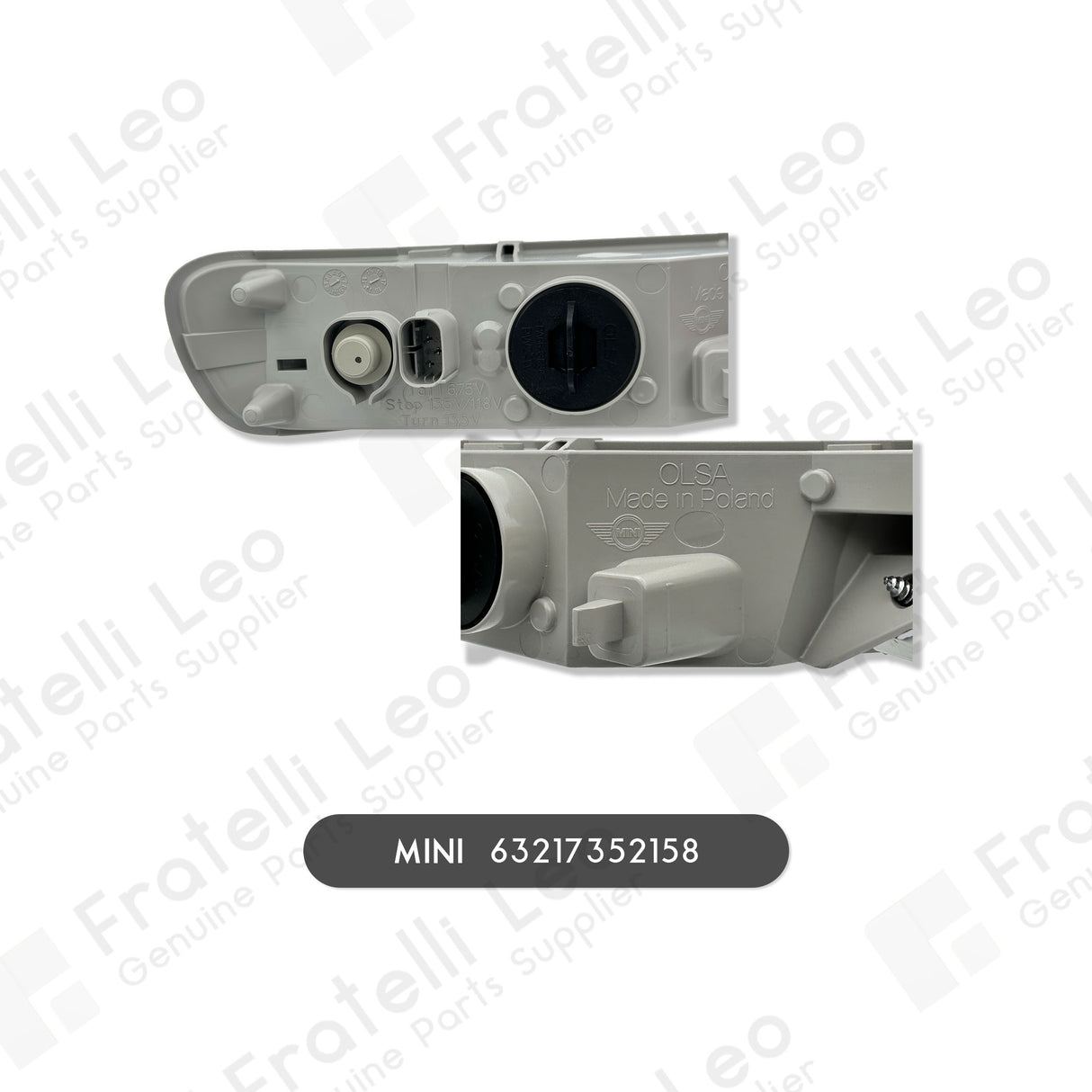 MINI CLUBMAN Originale Fanale Posteriore Retronebbia Paraurti DX 63217352158