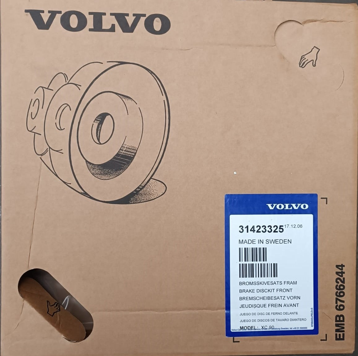 Volvo originale Disco di Freno Anteriore 31423325